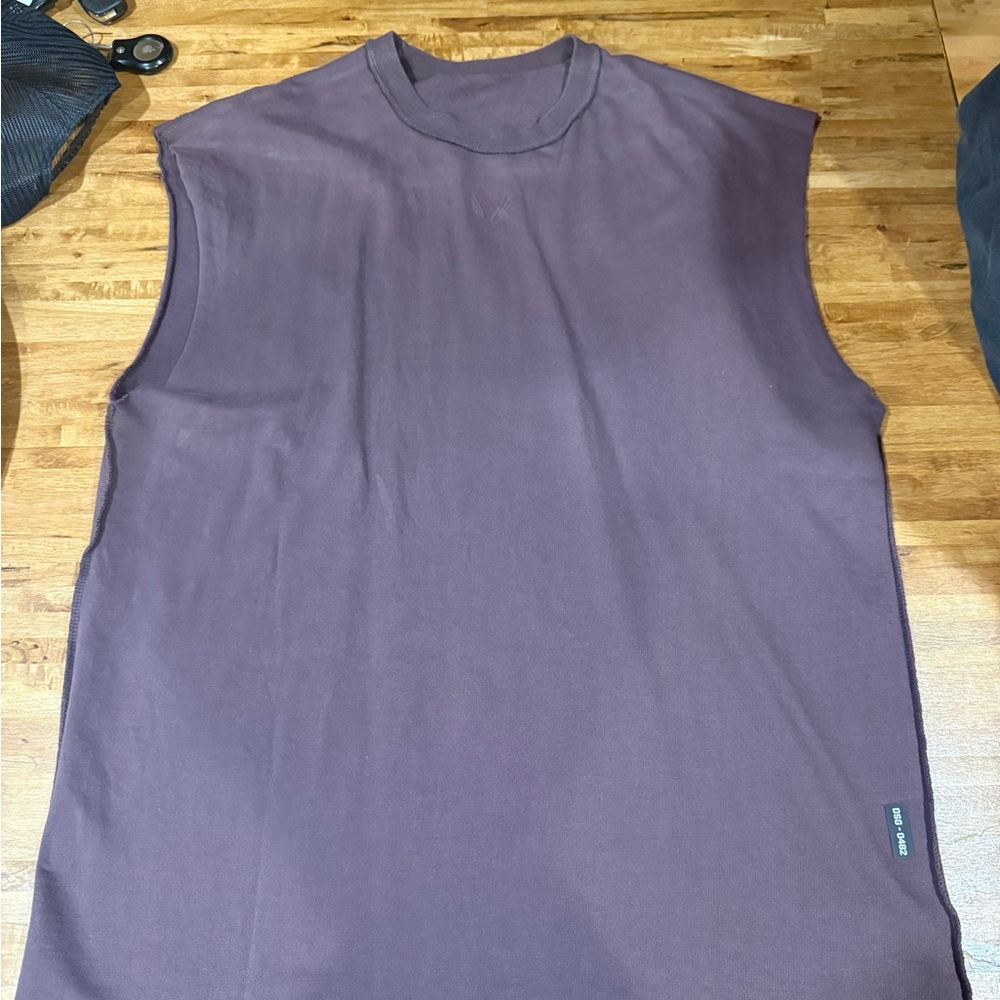 ASRV Men's Sleeveless burgundy Tank Top